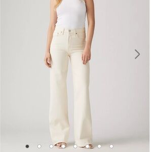 Levi's Women's Wide Leg Cream Jeans